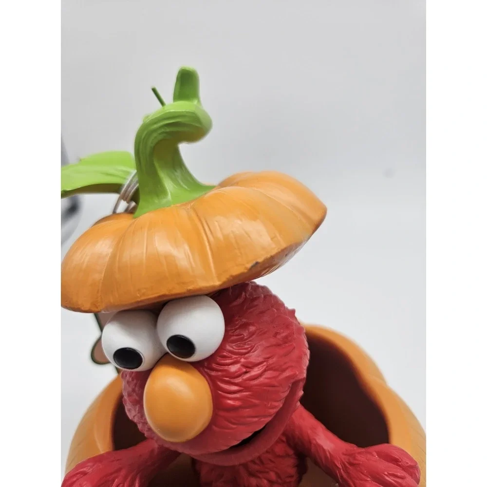 Elmo Halloween Pumpkin Figurine NWT Sesame Street Fall Decor Resin
